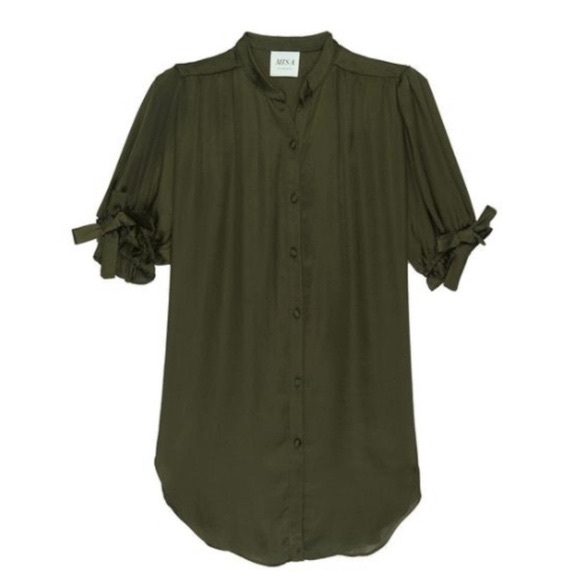 Misa Los Angeles Ida Top Green Short Sleeve Size S - Picture 16 of 16